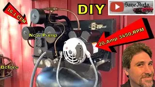 Cheap replacement 5HP Electric Motor Unboxing and Air Compressor Install