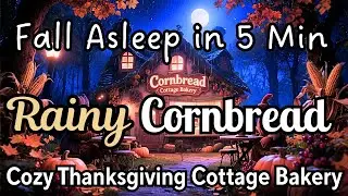 😴 The Coziest Rainy Cornbread Cottage Bakery | A Thanksgiving Bedtime Story for Adults