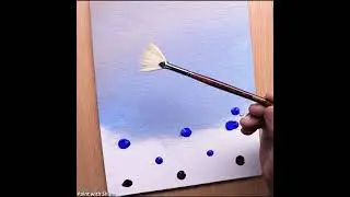 Acrylic painting idea Moonlight night sky with a lonely ship