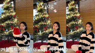 직장인브이로그 | 겨울방학 이야기 1편 | 흔한 직장인의 겨울방학☃️| 제주여행🍊| 고등어회와 딱새우 | 제주 숙성도 | 본가요양 스테이🏠