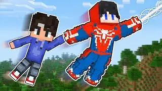 Saving my Friend as a SPIDER-MAN in Minecraft