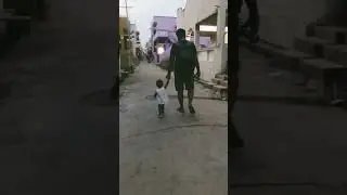 Evening walking routine first time with daddy !😆 on 23.04.2023