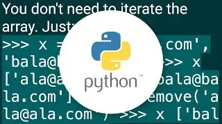 How to remove specific element from an array using python