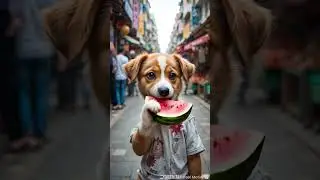 Dog Tries Watermelon for the First Time &ndash; Cute Reaction