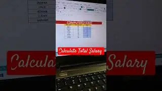 How to Calculate Total Salary in Excel #viral #computer #computerhacks #trending #excel #basic