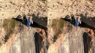 Climbing Nit de Bruixes 9a+ route in 3D - Iker Pou Spain 2012