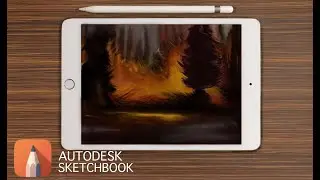 How to draw forest fire||speed painting||digital painting