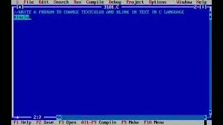 Write a program to change textcolor× BLINK in c language...