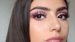 pink glitter makeup tutorial (grwm:)