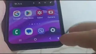 Samsung sağ alt k&ouml;şede adam simgesi