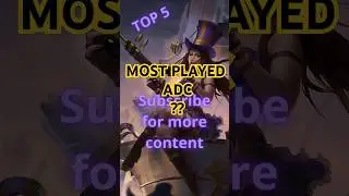 TOP 5 MOST PLAYED ADC  #leagueoflegends #jinx #caitlyn #arcane #ashe #twitch