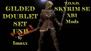 Skyrim Mods XB1 Gilded Doublet Set Armor UNP XB Female Set HD TOSO