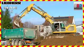 ⚠️ Liebherr R 928 VA & 2x MAN Sattelkipper  - 'AltstadtQuartier' Winnenden, 2025. Teil 5