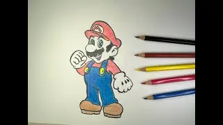 C&oacute;mo dibujar a MARIO|paso o paso|Рисуем Марио|Mario