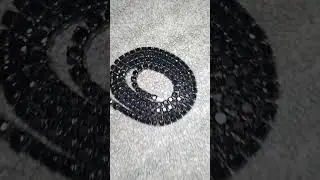 39ct 4mm Black moissanite tennis chain