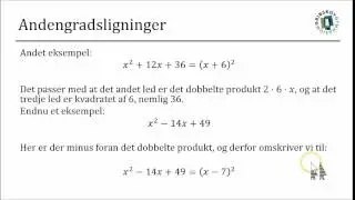 Andengradsfunktioner 3 - Andengradsligninger