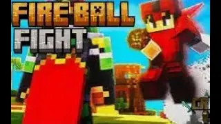 Playing FIREBALL FIGHTING in Minecraft