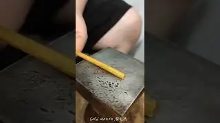 Gorgeous Golden Bangle making with Pure Gold #gold #viral #bangles #trending