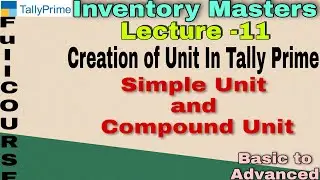 Stock item Unit creation in Tally Prime | Create unit for Stock | Stock Unit in Tally Prime #11
