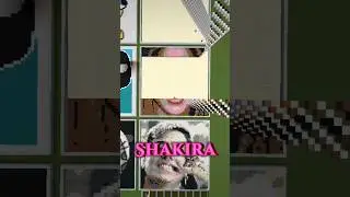 SHAKIRA Pixelart #shakira #music #minecraft #pixelart #sandart #walkenmc #viral #shorts