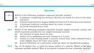 Which of the following examples represent periodic motion?