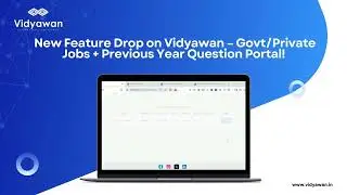 New Feature on #vidyawan Dashboard | Access PYQs, Job Updates & Smart Suggestions! #JobUpdates #PYQ