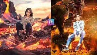 Calop lava burn concept editing in Lightroom & Picsart by As Editz