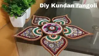 DIY-Kundan rangoli ||simple & easy kundan rangoli designs ||diy|| kundan work || Wings of pituitary