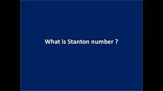What is Stanton number used for ? What is the significance of Stanton number ?