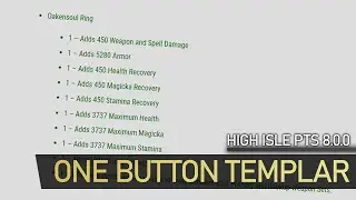 70k+ DPS With One Skill? Oakensoul Ring Is Totally Fine! | High Isle PTS (8.0.0)