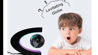 Floating Globe with LED Light, Desk Gadget. Cool Tech Gift for Men Boys, Birthday Gifts for Kids.