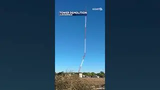 RAW VIDEO: Crews demolish a tower near Balloon Fiesta Park in #albuquerque  #news #demolition