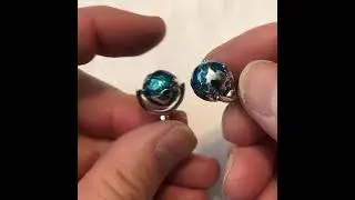 Blue Globe Cufflinks Spinning Cuffs Jay Pins #jewelry #cufflinks #globes #cuffs #cuffsleevesdesign
