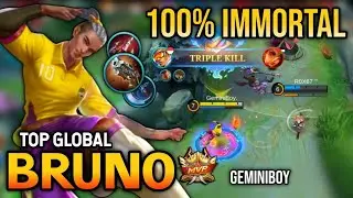 100% UNKILLABLE! BRUNO BEST BUILD 2022 | TOP GLOBAL BRUNO GAMEPLAY | MOBILE LEGENDS✓