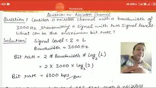 Nyquist Bit Rate Calculation