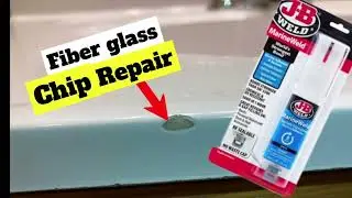 Damaged Fiberglass REPAIR-J-B WELD 2 PART EPOXY-Bathroom Sink--