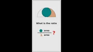EASY GEOMETRY PROBLEM - FIND THE RATIO OF THE SHADED AREAS #shorts #geometry #problem #areas