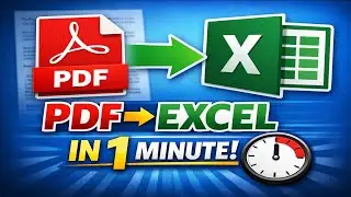 PDF to Excel Tutorial | Excel Data Tab Method