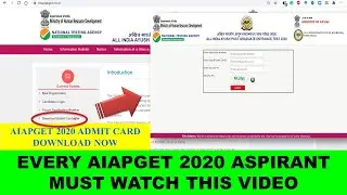 AIAPGET 2020 ADMIT CARD | EVERY DETAIL EXPLAINED | MUST WATCH VIDEO | NO MORE DOUBTS