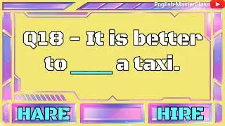 English Grammar Quiz: Vocabulary Exercises | English MasterClass