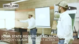 $22,600 Per Acre Iowa State Record Farmland Auction | Grundy County, Iowa 75.7 Acres