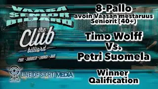 Timo Wolff Vs  Petri Suomela 8 Pallo avoin vaasan mestaruus seniorit  Winner Qualification