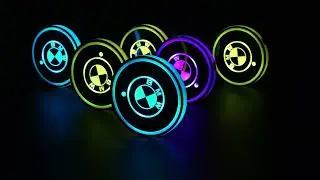 BingCar&trade; Interior LED Light Up Custom Logo Coaster