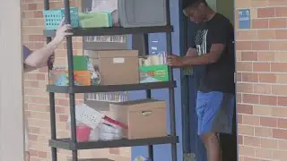 Tyndall Air Force volunteers help school staff in preparation for back-to-school