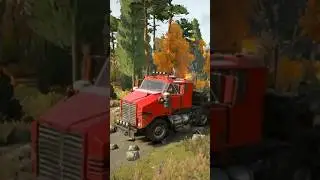 Truck driving dangerous mountain road #snowrunner #off #road #truck #driving #mountain #stone #road