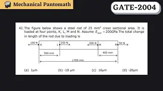 Q-42 | GATE Mechanical-2004 Solved Paper | GATE Mechanical Previous Year Question Solution