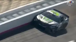 TY GIBBS GETS INTO THE WALL IN QUALIFYING - 2023 AMBETTER HEALTH 400 NASCAR CUP SERIES AT ATLANTA