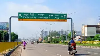 driving in in beautiful Mathura city NH44 Highway | perfect Gyan