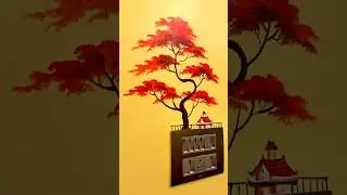 Colour painting ⛺️wall new 3d design 🏠🪴#shorts #trending #painting