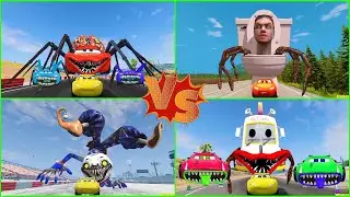 ULTIMATE CAR BATTLE! 🚗🔥 McQueen Eater vs Mega Monster Trucks | GTA 5 FIGHT